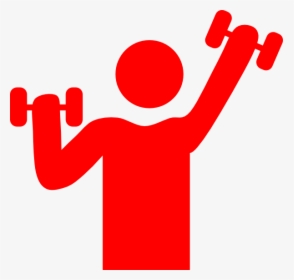 Red Gym Clip Art At Clker - Working Out Clip Art, HD Png Download, Transparent PNG
