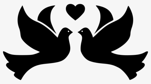 Vector Doves Svg - Love Birds Icon Png, Transparent Png, Transparent PNG