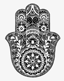 Browse Black White Hand Gifts By Maryedenoa - Transparent Hamsa Hand Png, Png Download, Transparent PNG