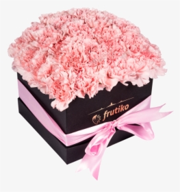 Black Box Of Pink Carnations - Bouquet, HD Png Download, Transparent PNG