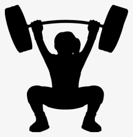 Silhouette Body Building Muscular Build Crouching Free - Man Lifting Weights Emoji, HD Png Download, Transparent PNG