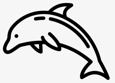 Dolphin Icon Png - Dolphin Png Black And White, Transparent Png, Transparent PNG