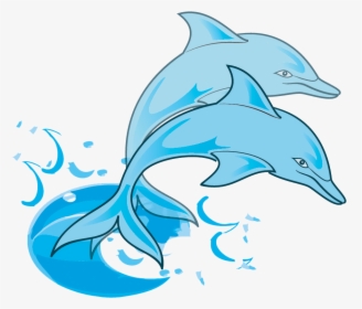 Dolphins Emerge From Water Clipart - Dolphins Clip Art, HD Png Download, Transparent PNG