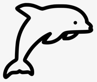 Dolphin - Dolphin Clipart Black And White, HD Png Download, Transparent PNG