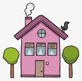 Lovely Purple Transprent Png - Clipart Little House Cartoon, Transparent Png, Transparent PNG