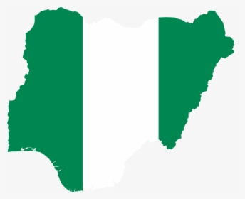 Nigeria, Flag, Map, Geography, Outline, Africa, Country - Nigeria Flag In Country, HD Png Download, Transparent PNG