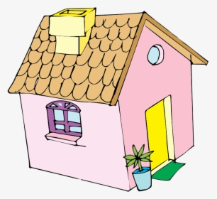 Free Pink House Clip Art - Small House Clipart, HD Png Download, Transparent PNG