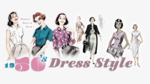 1950s Dress Style - Vintage Clothing, HD Png Download, Transparent PNG