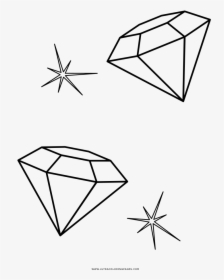 Diamonds Coloring Page - Dibujo De Diamantes Para Colorear, HD Png Download, Transparent PNG