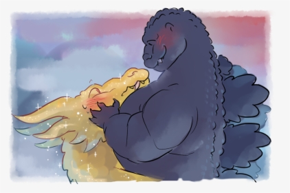 Godzilla Cleavage - Cartoon, HD Png Download, Transparent PNG