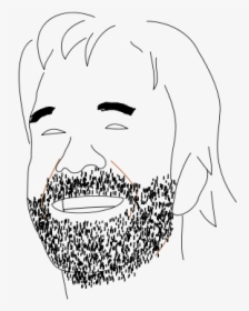Chuck Norris Smiling Svg Clip Arts - Sketch, HD Png Download, Transparent PNG
