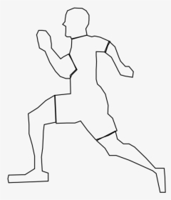 Running Man Vector Image - Line Art, HD Png Download, Transparent PNG