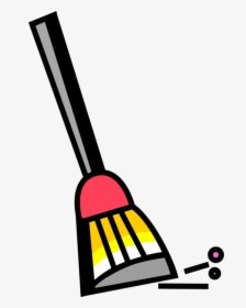 Vector Illustration Of Broomstick Straw Broom Sweeps, HD Png Download, Transparent PNG