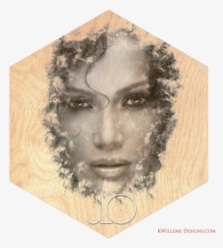 This Jennifer Lopez Premium Wood Art Print Is The Most - Sketch, HD Png Download, Transparent PNG