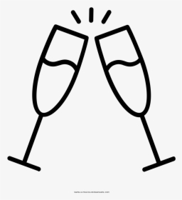 Cheers Coloring Page - Transparent New Years Icon, HD Png Download, Transparent PNG
