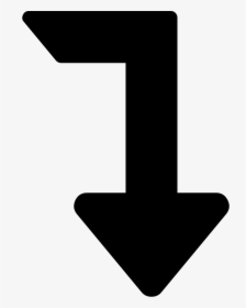 Arrow Angle Pointing Down - Arrow Pointing Down Transparent Free, HD Png Download, Transparent PNG