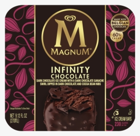 Infinity Chocolate Ice Cream Bar - Magnum Ice Cream Tub, HD Png Download, Transparent PNG