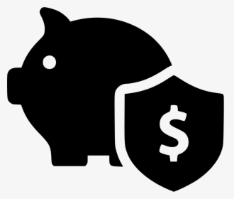 Piggy Save Pig Bank Safe Secure - Business Icon White Color Png, Transparent Png, Transparent PNG