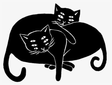 #tumblr #cat #cats #blackandwhite - Black Cat, HD Png Download, Transparent PNG