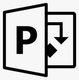 Microsoft Office Project Icon - Microsoft Excel Black And White, HD Png Download, Transparent PNG