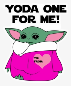 Baby Yoda Valentines Day Card, HD Png Download, Transparent PNG