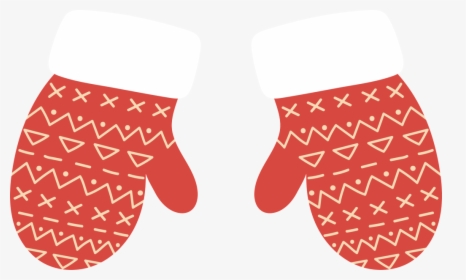 Warm Gloves Christmas Cartoon Transparent - Transparent Christmas Gloves Png, Png Download, Transparent PNG