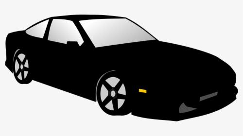 Cars Clip Black And White - Clip Art Black Car, HD Png Download, Transparent PNG