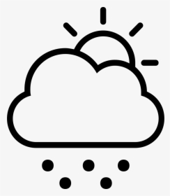 Transparent Sleet Clipart - Cloudy Symbol, HD Png Download, Transparent PNG