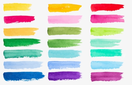 Watercolour, Yellow, Orange, Red, Green, Blue, Violet, - Watercolour Swoosh, HD Png Download, Transparent PNG