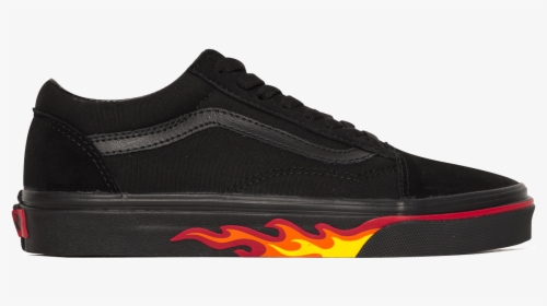 Vans Sneakers Old Skool Flame Wall Black Va38g1q8q - Oldskool Vans Flame, HD Png Download, Transparent PNG