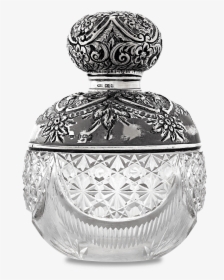 Birmingham Silver And Cut Glass Perfume Bottle - Perfume, HD Png Download, Transparent PNG