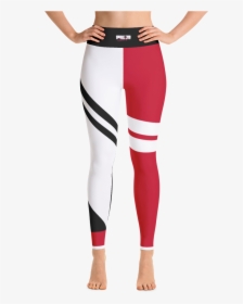 Pwm Olympic Gym Leggings Red White And Black Stripe - Pink Blue And Yellow Striped Leggings, HD Png Download, Transparent PNG