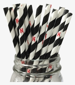 Black Stripe K 25pc Paper Straws - Drinking Straw, HD Png Download, Transparent PNG