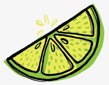 Lime Wedges - Lime Wedge Cartoon Lime, HD Png Download, Transparent PNG
