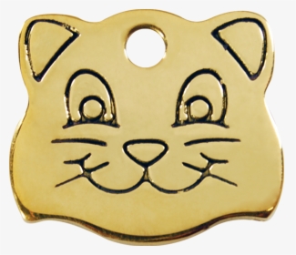 Red Dingo Brass Cat Face Pet Id Tag - Cat, HD Png Download, Transparent PNG