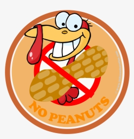 Thanksgiving Turkey No Peanuts Poster Clipart , Png - Turkey With No Peanut Sign, Transparent Png, Transparent PNG