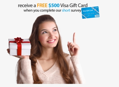 Win 500 Dollar Free Visa Gift Card Just Complete A - Gift Card, HD Png Download, Transparent PNG