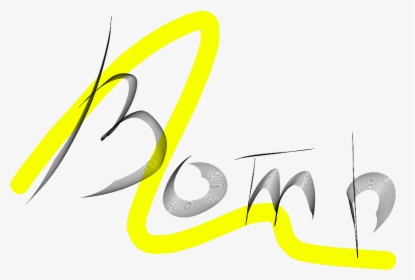 #bomb #line #yellow #blackyellow #yellowblack #lines - Calligraphy, HD Png Download, Transparent PNG