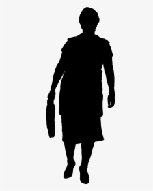 Positive Woman Silhouette Png Download - Elderly Woman Old Woman Silhouette, Transparent Png, Transparent PNG