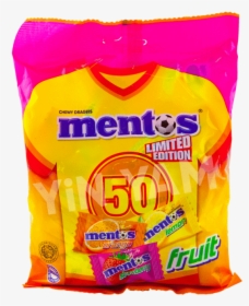 Mentos Fruit Candy Bag 135g - Snack, HD Png Download, Transparent PNG