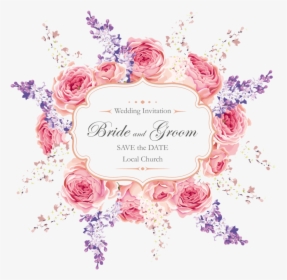 Cards Pattern Invitation Greeting Wedding Png File - Background With Flowers Frames, Transparent Png, Transparent PNG