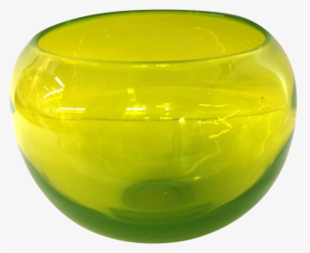 Murano Vaseline Yellow Flower Bowl   Class - Bowl, HD Png Download, Transparent PNG