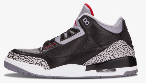 Air Jordan 3 Black Cement - Air Jordan Black Cement 3, HD Png Download ...