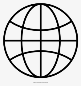 Globe Coloring Page - Icon Globe Vector, HD Png Download, Transparent PNG