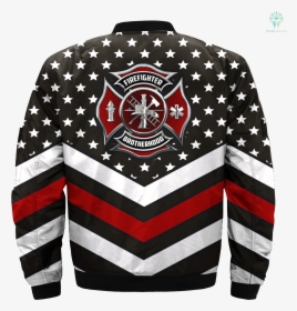 American Firefighter Brotherhood Over Print Bomber - ドット 柄 シャツ, HD Png Download, Transparent PNG