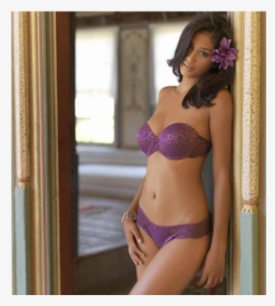 Beautiful Bra And Panties Set - Mor Iç Çamaşırı Modelleri, HD Png Download, Transparent PNG
