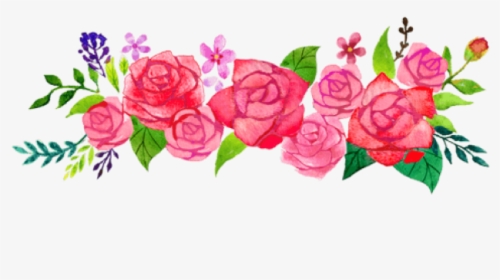 #cute #pink #flower #rose #spring #border #freetoedit - Hybrid Tea Rose, HD Png Download, Transparent PNG