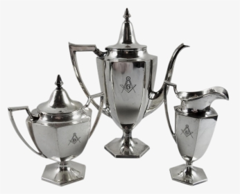 Masonic Engraved Silver Plate Tea Service - Trophy, HD Png Download, Transparent PNG