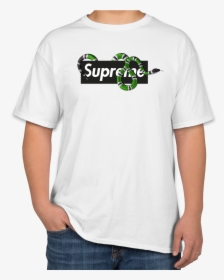 Awesome Gucci King Snake X Supreme Unisex T-shirt - Balmain T Shirt Mens Gold, HD Png Download, Transparent PNG