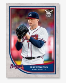2018 Topps Big League Baseball Sean Newcomb Base Poster - Atlanta Braves, HD Png Download, Transparent PNG